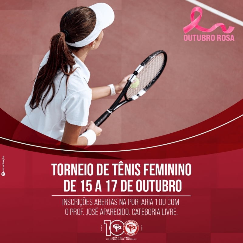 Torneio de Tênis Feminino 🎾 Atenção, - Clube Penapolense